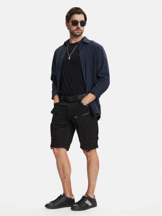 G-Star Raw G-Star Raw Шорти з тканини Rovic Zip D26214-5126 Чорний Relaxed Fit