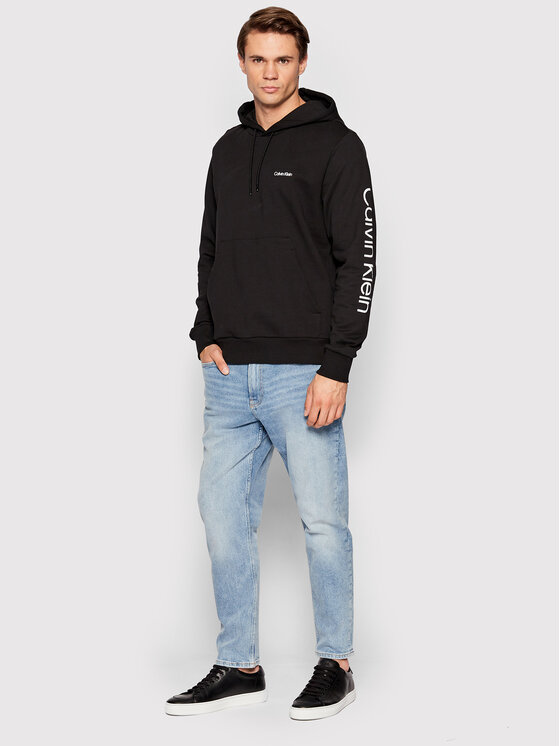 Felpa Placement Logo K10K109696 Nero Regular Fit