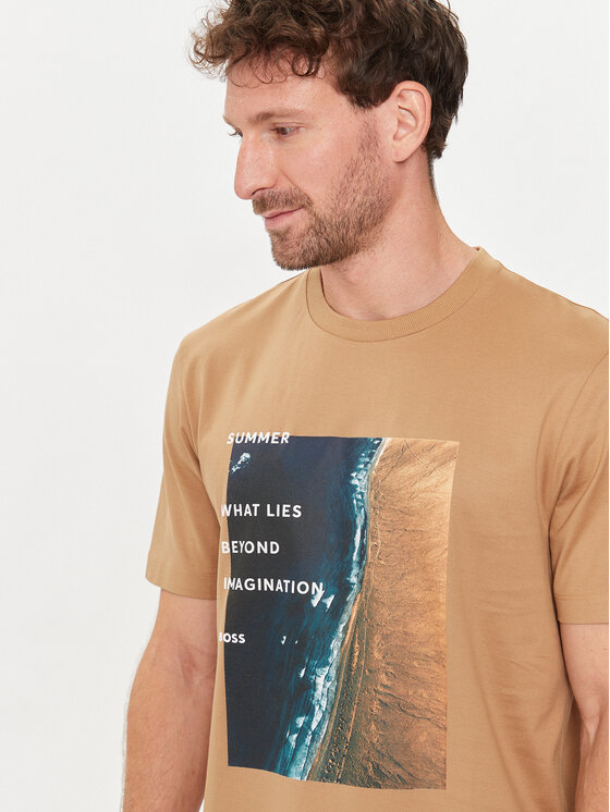 BOSS Boss T-Shirt Tiburt 388 50512132 Beżowy Regular Fit