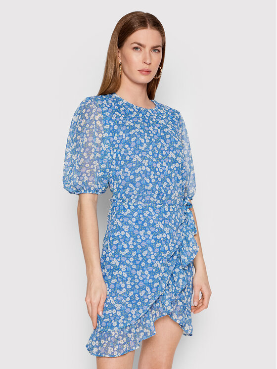NA-KD Rochie de zi 1018-008515-0529-581 Albastru Regular Fit