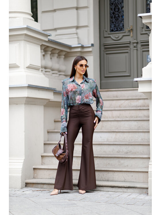 LilaLou LilaLou Koszula Camilla Zielony Regular Fit