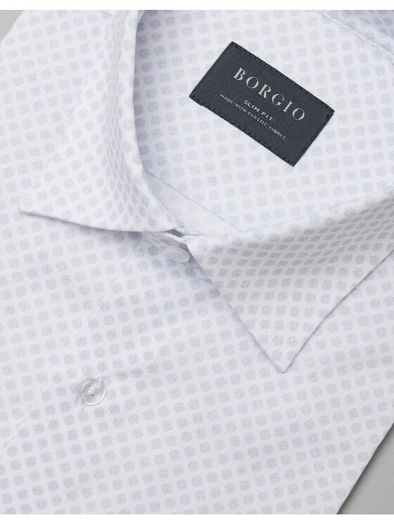 Borgio Borgio Koszula canosa Biały Slim Fit