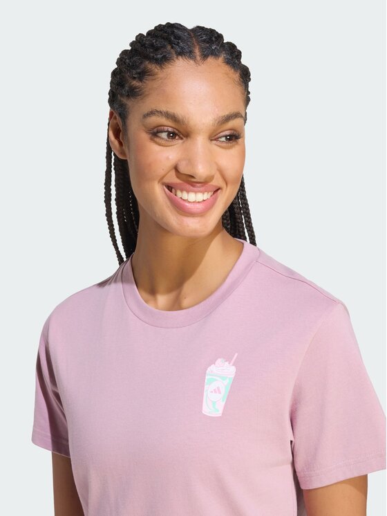 adidas adidas T-Shirt FOOD REGULAR GRAPHIC Czerwony ciemny Regular Fit