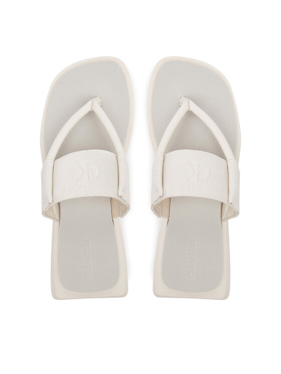 Calvin Klein Jeans Žabky Sq Low Wedge Sandal Rope YW0YW01717 Béžová