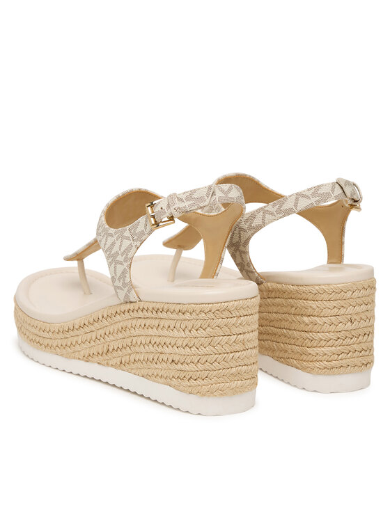 MICHAEL Michael Kors MICHAEL Michael Kors Espadrilky Val Thong Wedge 40S6VAMS1B Écru