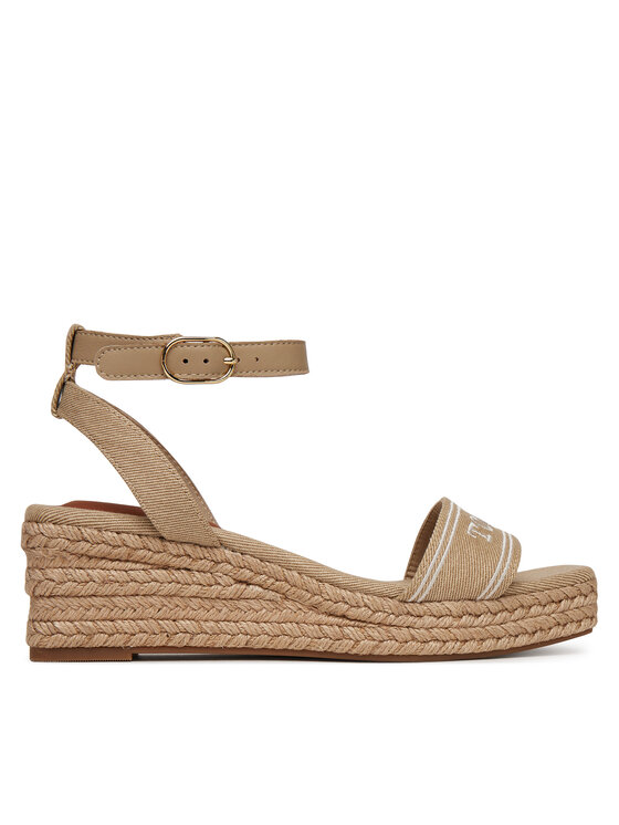 Tommy Hilfiger Tommy Hilfiger Espadrilles Tommy Hilfiger Espad Mid Wedge FW0FW08805 Bézs