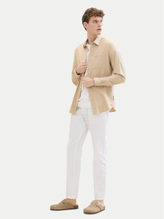 Tom Tailor Tom Tailor Штани з тканини 1041171 Білий Regular Fit