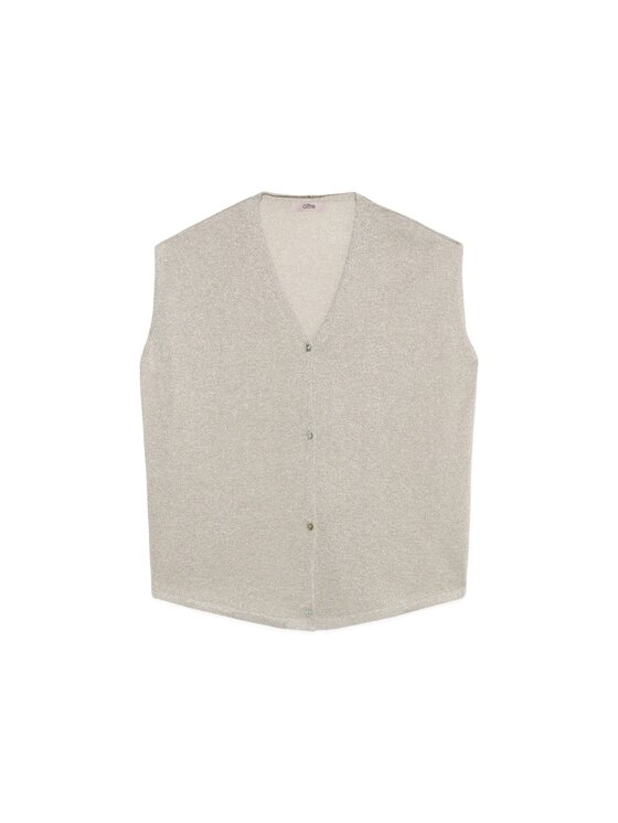 Oltre Oltre Cardigan M544E001923N002 Écru Regular Fit