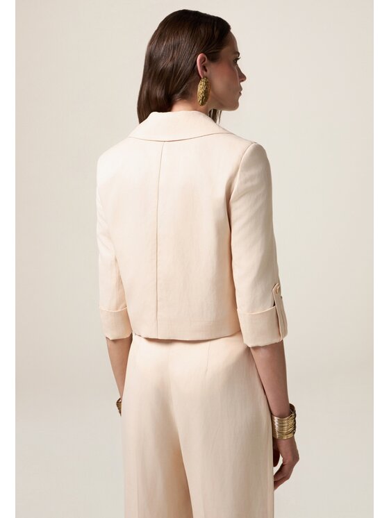 Oltre Oltre Giacca di transizione R189R002308N002 Rosa Cropp Fit