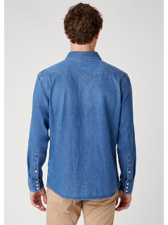 Wrangler Wrangler Camicia 27MW Blu Regular Fit