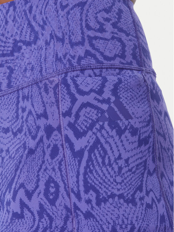 adidas adidas Kolarki Optimé Snake Short Leggings KV1152 Fioletowy Slim Fit