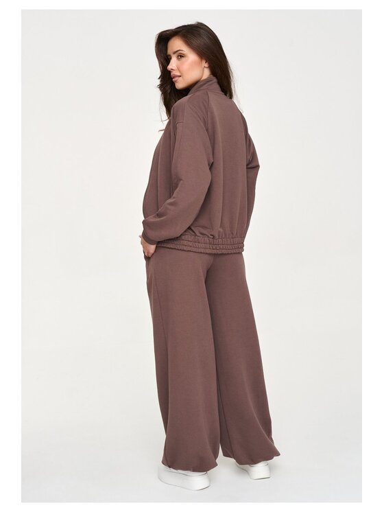 Makadamia Makadamia Dres M950 Brązowy Loose Fit
