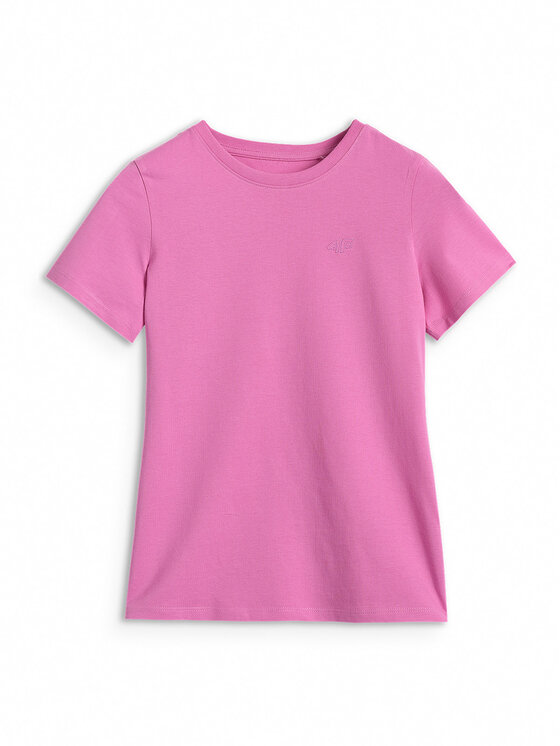 4F 4F T-Shirt BASIC+ Różowy Oversize