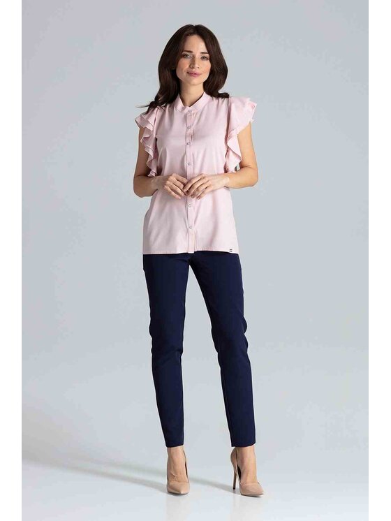 Lenitif Lenitif Blusa K482 Rosa Regular Fit