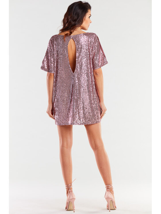 Awama Awama Abito da sera A483 Rosa Basic Fit