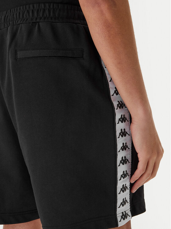 Kappa Kappa Športové kraťasy Banda Oviedo 351S77W Čierna Comfort Fit