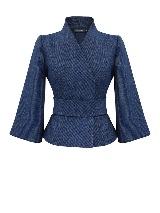 Kasia Zapała Kasia Zapała Marynarka Rosario Niebieski Slim Fit