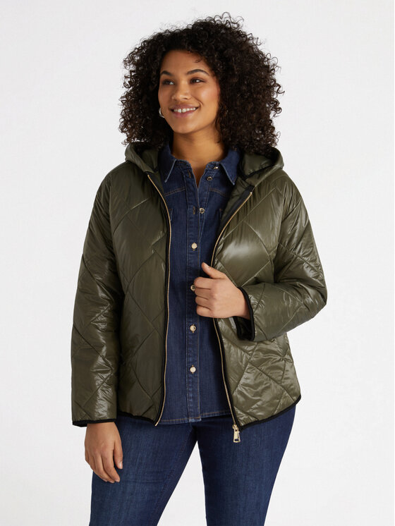 Fiorella Rubino Fiorella Rubino Giubbotto piumino F490T001391N015 Verde Regular Fit