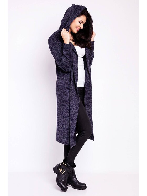 Infinite You Infinite You Kardigan M118 Granatowy Basic Fit