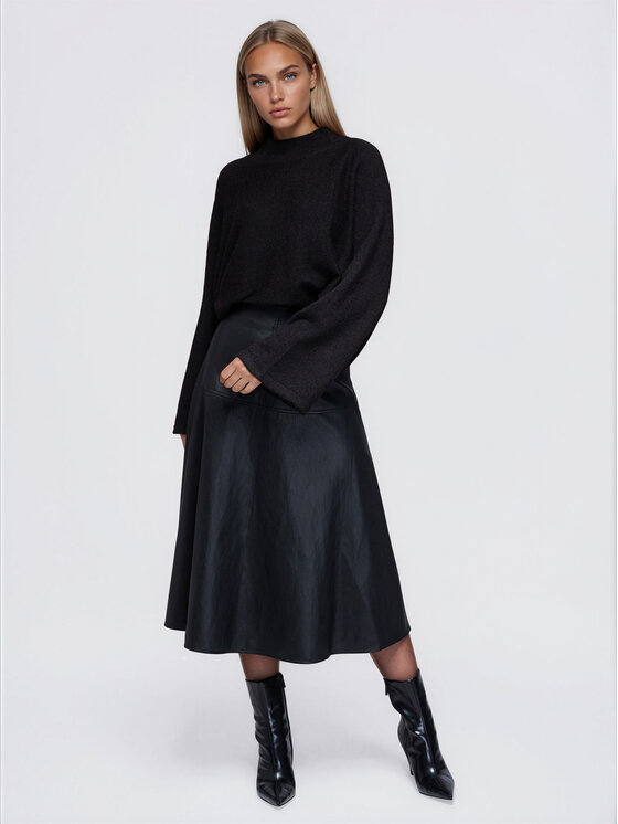 Ombre Ombre Sweter OW-SW-E0063 Brązowy Relaxed Fit