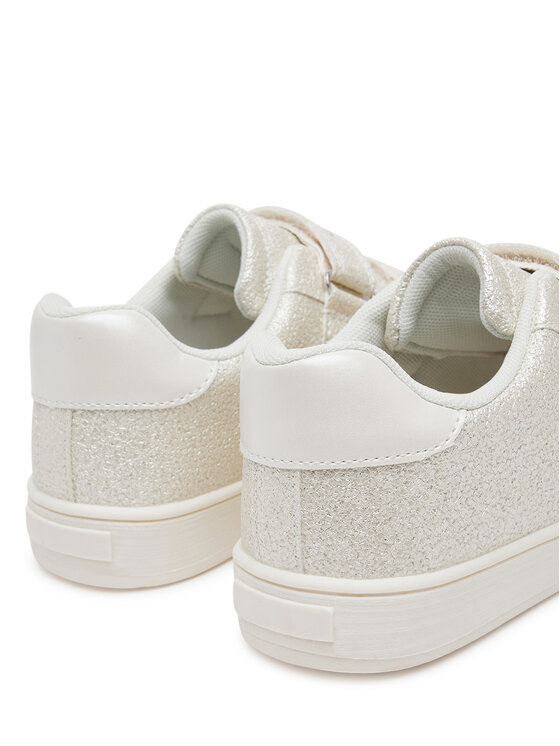 Tommy Hilfiger Tommy Hilfiger Снікерcи Flag Low Cut Velcro Sneaker T1A9-33726-0375 S Écru