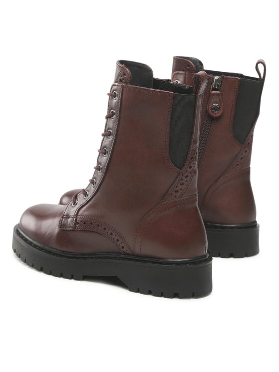 Geox Geox Schnürstiefeletten D Bleyze D D26QDD 00043 C7005 Dunkelrot