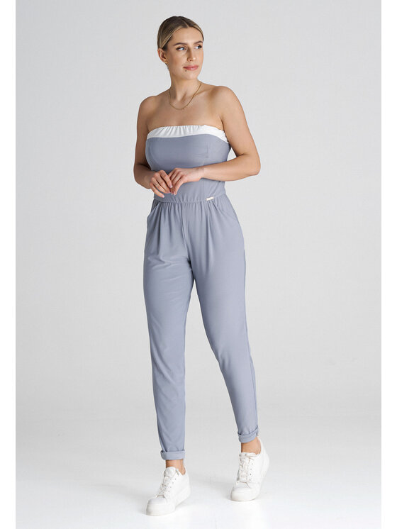 FIGL FIGL Kombinezon M1025 Szary Regular Fit