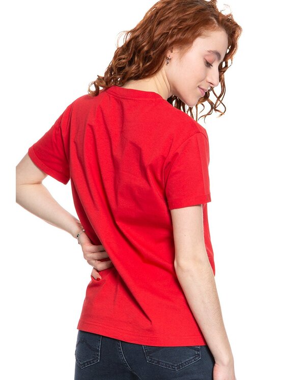 Lee Lee T-shirt CHEST LOGO TEE Rosso Slim Fit