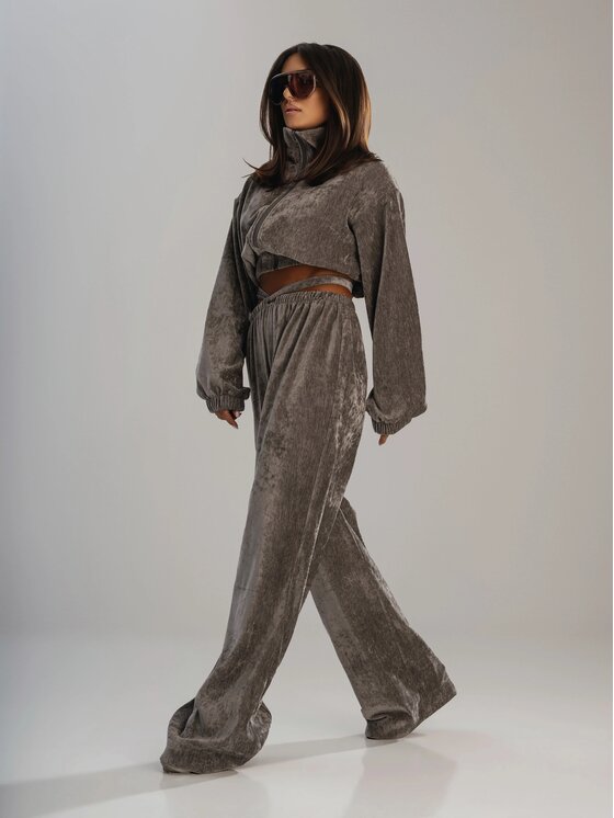 Love Saints Love Saints Komplet bluzka i spodnie L26LF-KA-K10 Szary Oversize