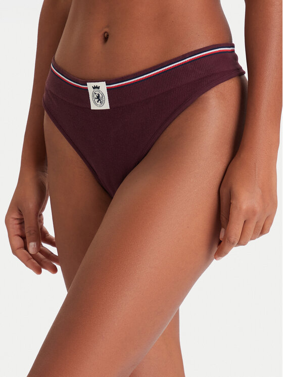 Tommy Hilfiger Stringi UW0UW06063 Bordowy