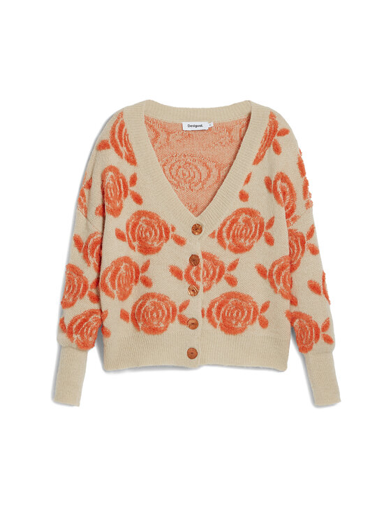 Desigual Desigual Kardigāns Carter 25WWJF22 Bēšs Relaxed Fit