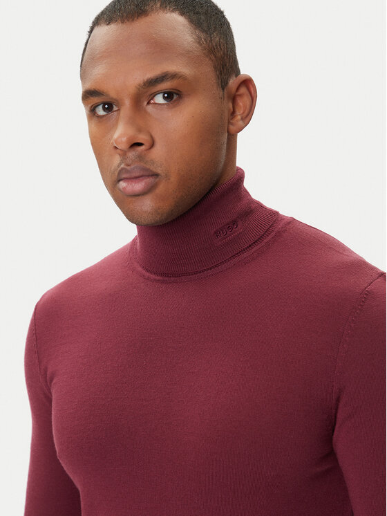 HUGO HUGO Rollkragenpullover San Thomas-M 50474174 Dunkelrot Regular Fit