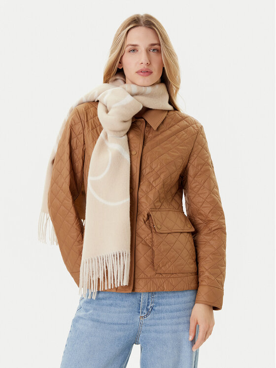 Tommy Hilfiger Szalik Script Logo AW0AW17786 Beżowy