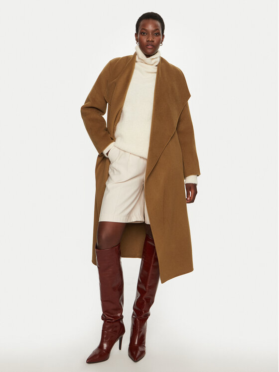 IVY OAK IVY OAK Palton de lână Carrie Rose IO111048 Maro Loose Fit