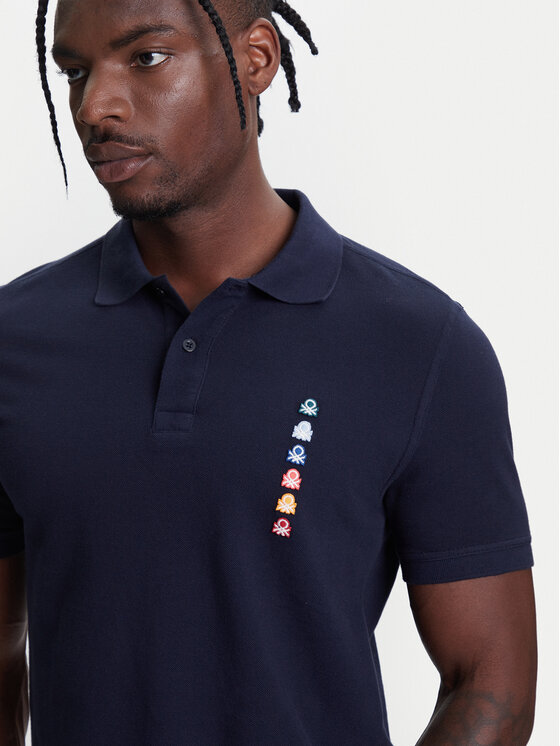 United Colors Of Benetton United Colors Of Benetton Polo 3089U302J Granatowy Regular Fit