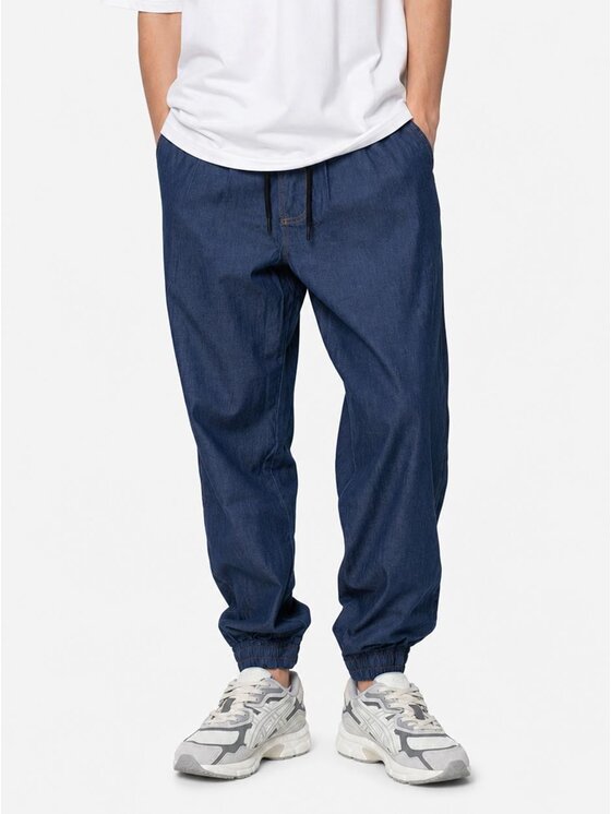 Jigga Wear Jigga Wear Jeansy elastyczne na gumce dzins cienkie wygodne 132719 Niebieski Regular Fit