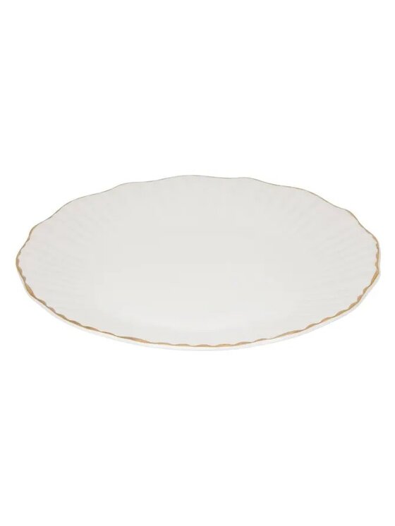 MIAhome MIAhome Komplet talerzy obiadowych porcelanowych 6 szt. Daphne Biały