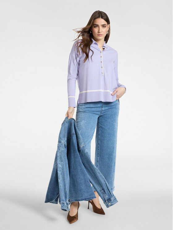 Elena Mirò Elena Mirò T-shirt M607Z000749N0A1 Viola Regular Fit