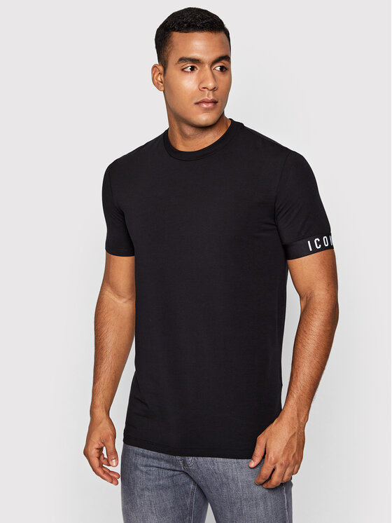 Dsquared2 Underwear Dsquared2 Underwear Тишърт Icon T D9M3S3590.00114 Черен Regular Fit
