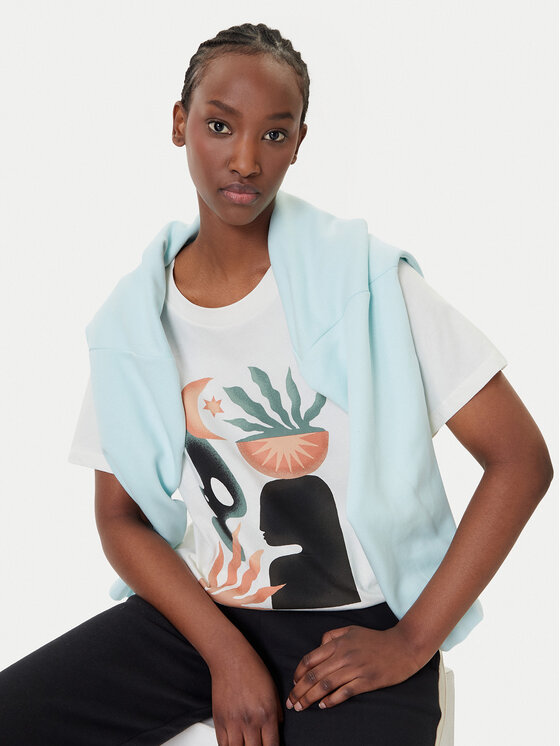 RVCA RVCA T-Shirt Collage EVJZT00163 Λευκό Easy Fit