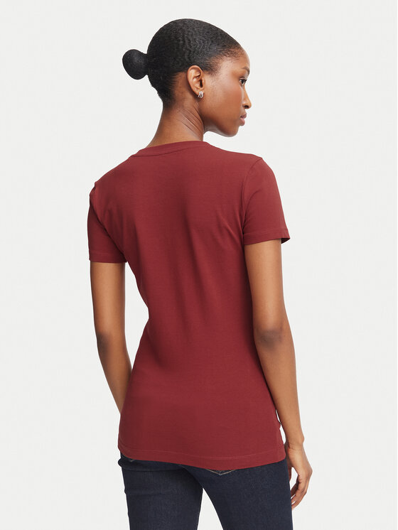 Guess Guess T-Shirt W6BI61 K7948 Bordowy Regular Fit