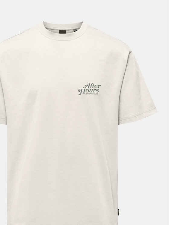 Only & Sons Only & Sons T-krekls Bowen 22032071 Balts Relaxed Fit