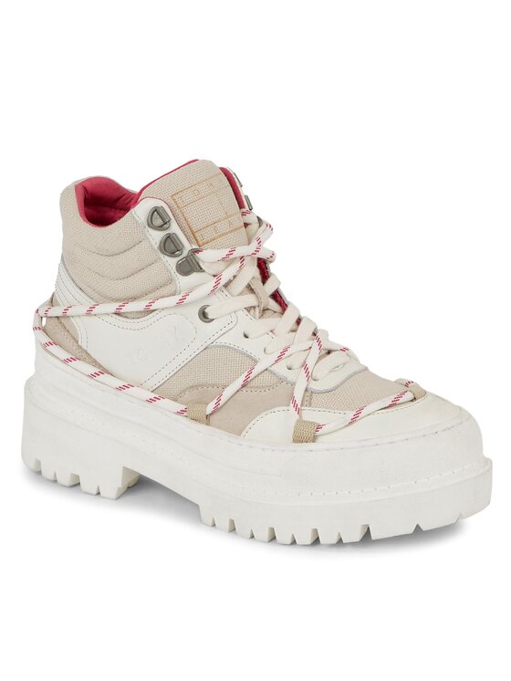 Tommy Jeans Tommy Jeans Trapper stila apavi Tjw Hybrid Boot EN0EN02338 Balts