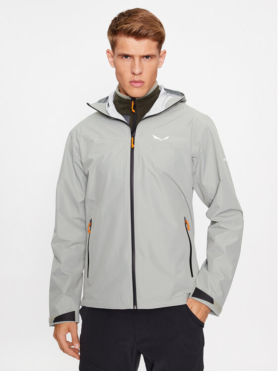 Salewa Nepremokavá bunda Puez 2.5L 28615 Sivá Regular Fit