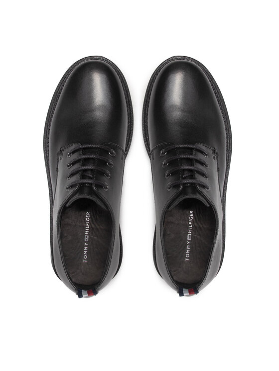 Tommy Hilfiger Tommy Hilfiger Cipele Premium Casual Chunky Lth Shoe FM0FM04210 Crna
