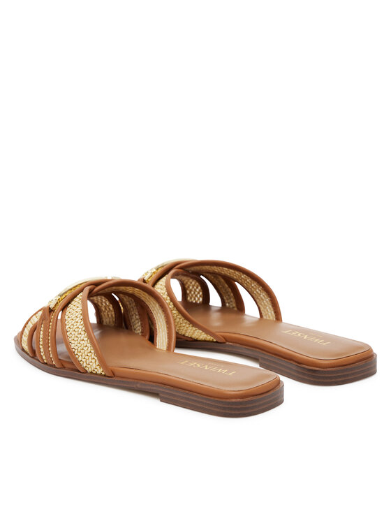 TWINSET TWINSET Natikači 251TGT020 Rjava