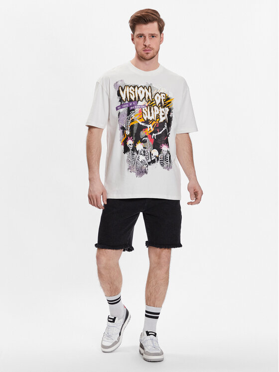 Vision Of Super Vision Of Super Tričko VS00550 Biela Regular Fit