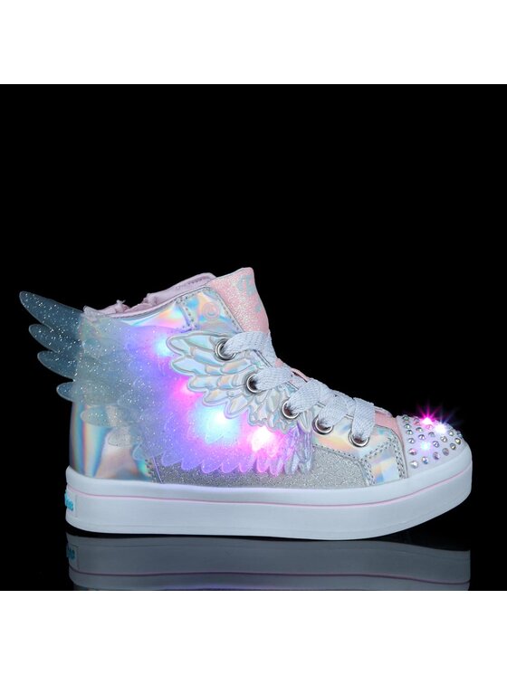 Scarpe skechers bambino argento online