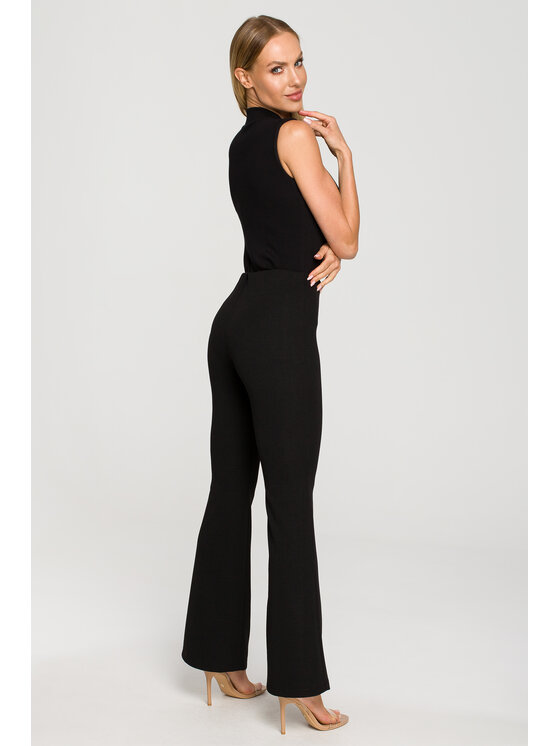Made of Emotion Made of Emotion Pantaloni in maglia M704 Nero Casual Fit