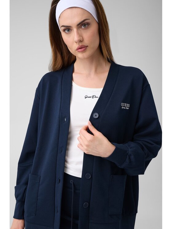 Guess Guess Bluza 183420 Niebieski jasny Classic Fit